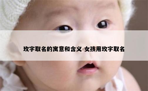 玫字取名的寓意和含义 女孩用玫字取名