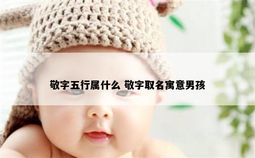 敬字五行属什么 敬字取名寓意男孩