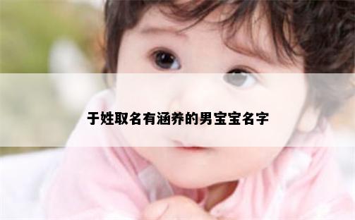 于姓取名有涵养的男宝宝名字