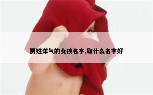 贾姓洋气的女孩名字,取什么名字好