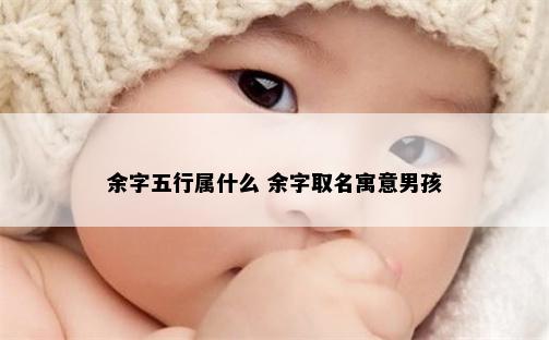 余字五行属什么 余字取名寓意男孩