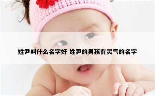 姓尹叫什么名字好 姓尹的男孩有灵气的名字