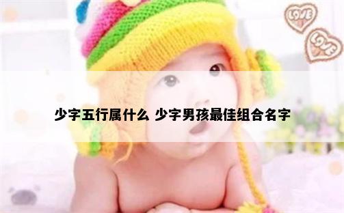 少字五行属什么 少字男孩最佳组合名字