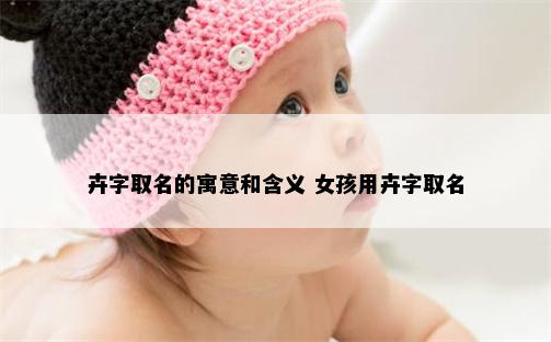 卉字取名的寓意和含义 女孩用卉字取名