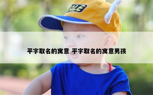 平字取名的寓意 平字取名的寓意男孩