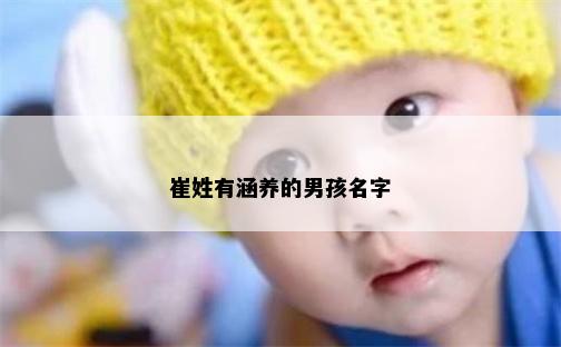 崔姓有涵养的男孩名字