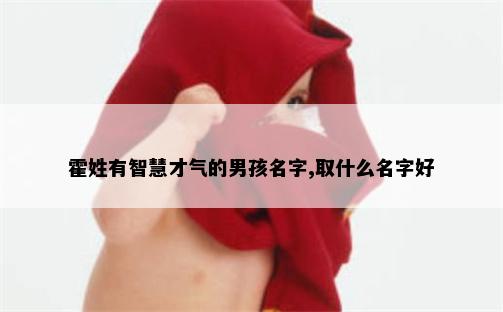 霍姓有智慧才气的男孩名字,取什么名字好