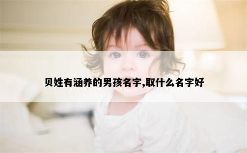 贝姓有涵养的男孩名字,取什么名字好