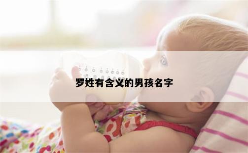 罗姓有含义的男孩名字