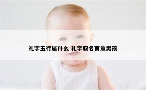 礼字五行属什么 礼字取名寓意男孩