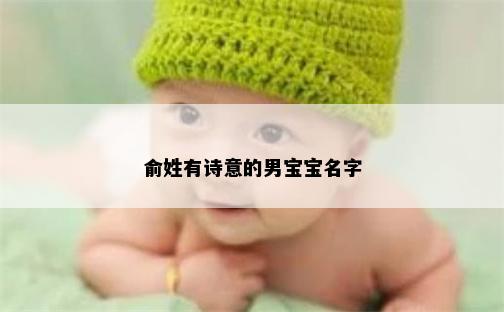 俞姓有诗意的男宝宝名字