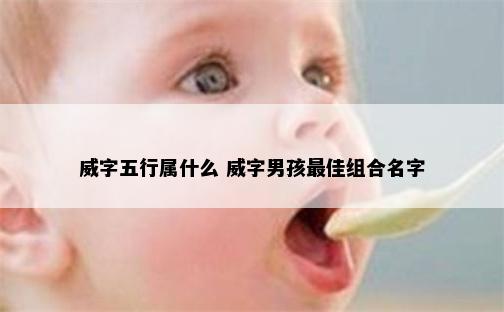 威字五行属什么 威字男孩最佳组合名字