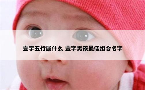 壹字五行属什么 壹字男孩最佳组合名字