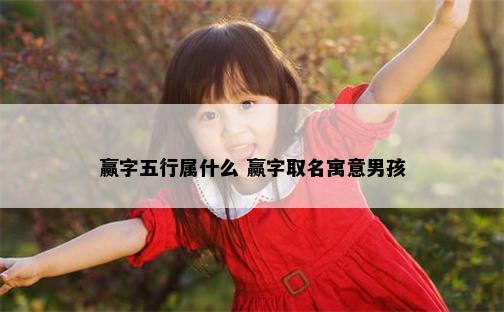 赢字五行属什么 赢字取名寓意男孩