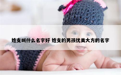 姓支叫什么名字好 姓支的男孩优美大方的名字