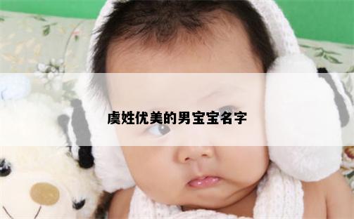 虞姓优美的男宝宝名字