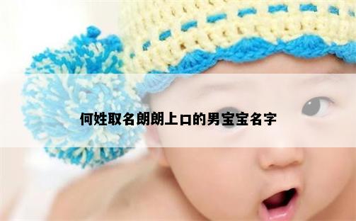 何姓取名朗朗上口的男宝宝名字
