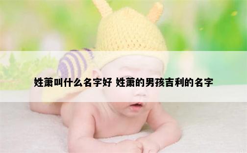 姓萧叫什么名字好 姓萧的男孩吉利的名字