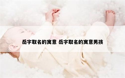 岳字取名的寓意 岳字取名的寓意男孩