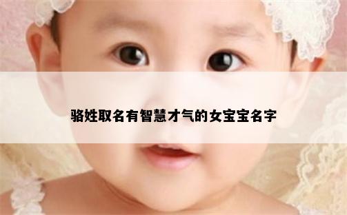 骆姓取名有智慧才气的女宝宝名字