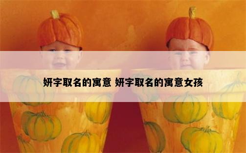 妍字取名的寓意 妍字取名的寓意女孩