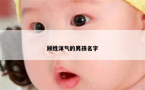 顾姓洋气的男孩名字