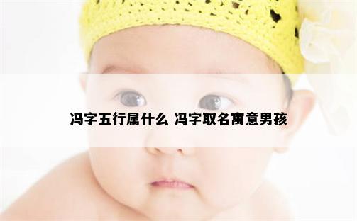 冯字五行属什么 冯字取名寓意男孩