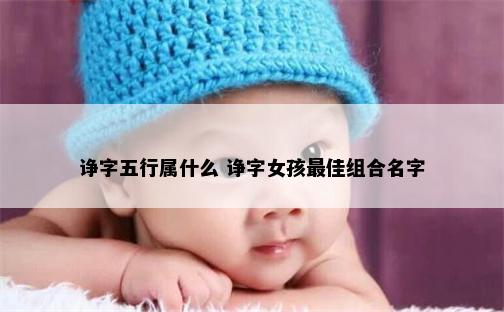 诤字五行属什么 诤字女孩最佳组合名字