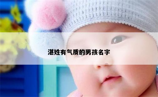 湛姓有气质的男孩名字