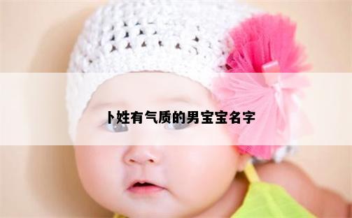 卜姓有气质的男宝宝名字