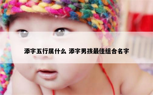 添字五行属什么 添字男孩最佳组合名字