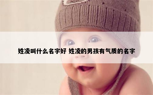 姓凌叫什么名字好 姓凌的男孩有气质的名字