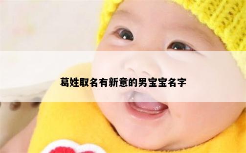 葛姓取名有新意的男宝宝名字