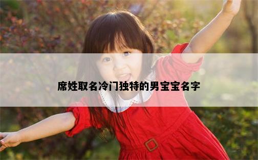 席姓取名冷门独特的男宝宝名字