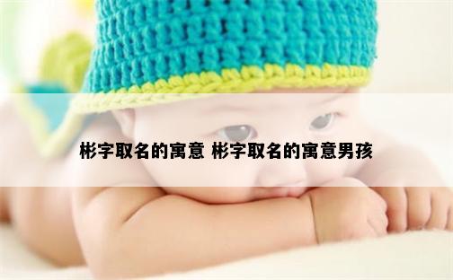 彬字取名的寓意 彬字取名的寓意男孩