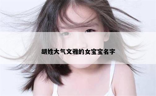胡姓大气文雅的女宝宝名字