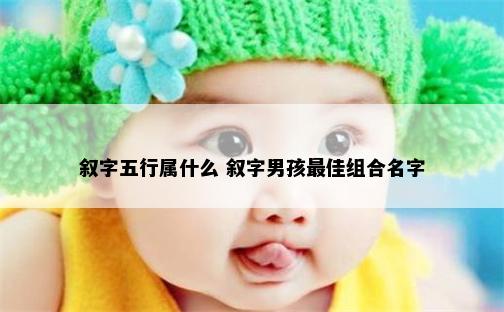 叙字五行属什么 叙字男孩最佳组合名字