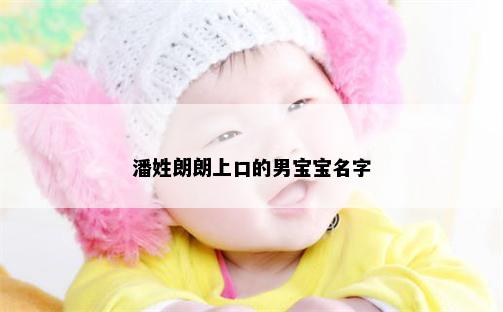 潘姓朗朗上口的男宝宝名字