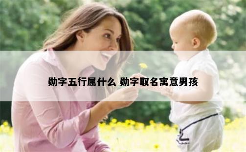 勋字五行属什么 勋字取名寓意男孩