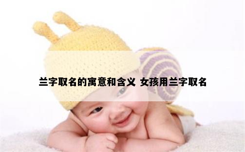 兰字取名的寓意和含义 女孩用兰字取名