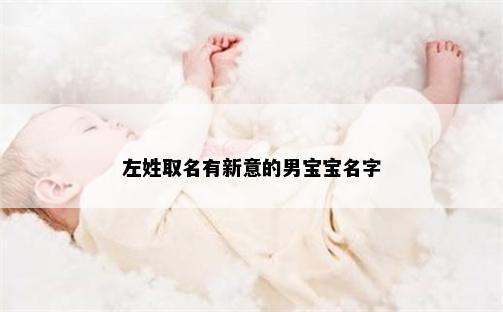 左姓取名有新意的男宝宝名字