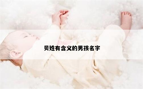 贝姓有含义的男孩名字