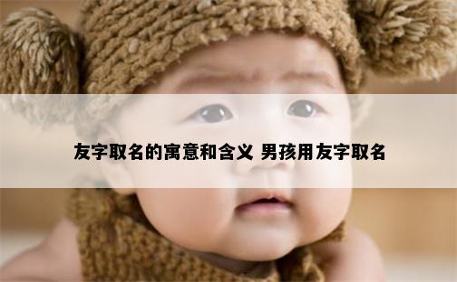 友字取名的寓意和含义 男孩用友字取名