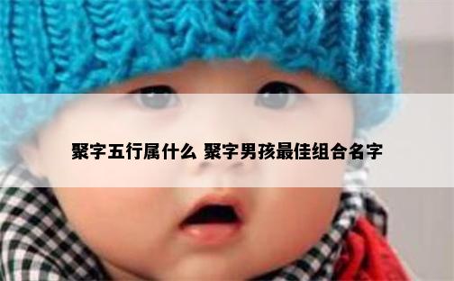 聚字五行属什么 聚字男孩最佳组合名字