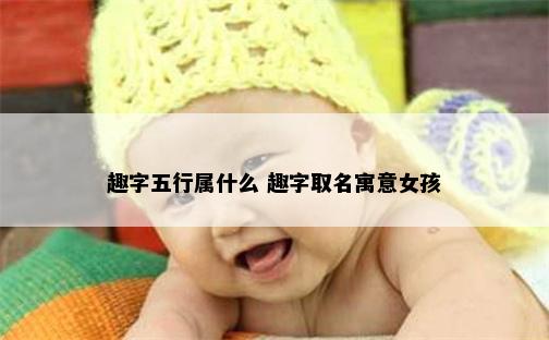 趣字五行属什么 趣字取名寓意女孩