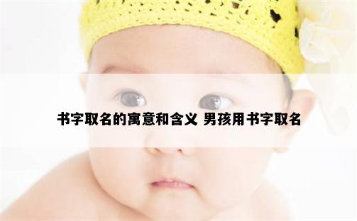书字取名的寓意和含义 男孩用书字取名