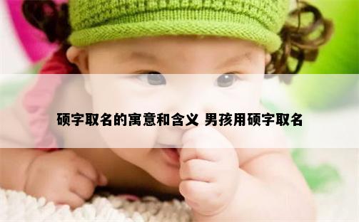 硕字取名的寓意和含义 男孩用硕字取名