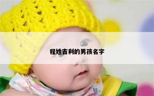 程姓吉利的男孩名字
