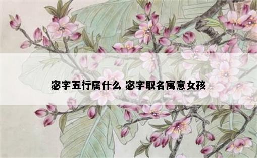 宓字五行属什么 宓字取名寓意女孩