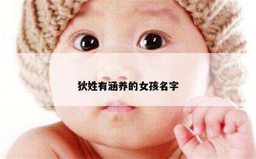 狄姓有涵养的女孩名字